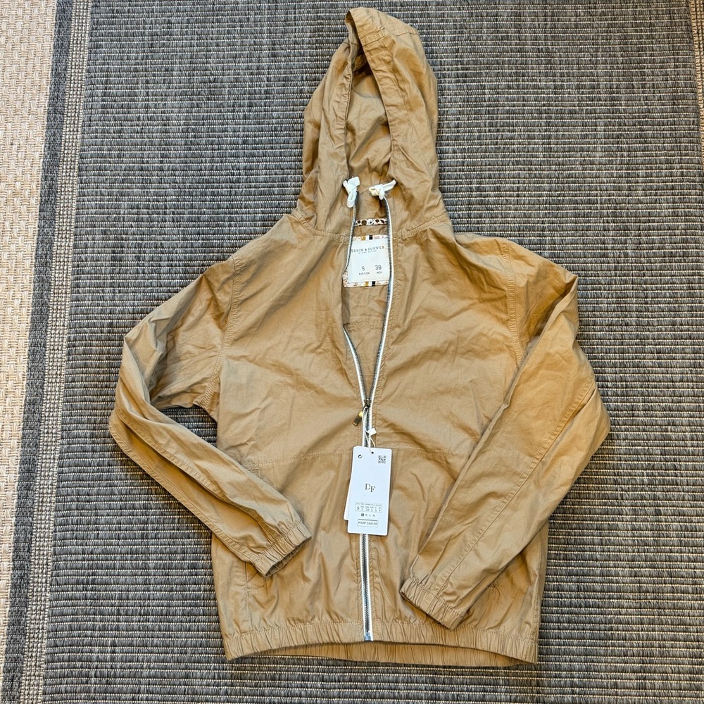 Denim & Flower Light Brown Utility Jacket